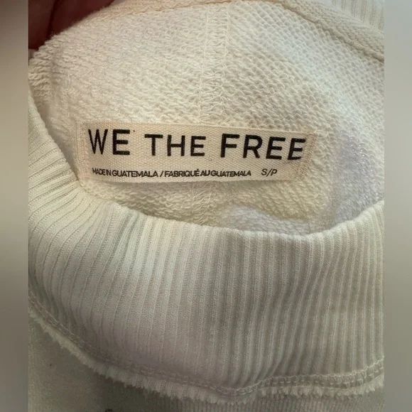 NWT Free People We The Free Palm Spring Turtleneck Graphic Pullover ivory - S, M - Picture 9 of 10